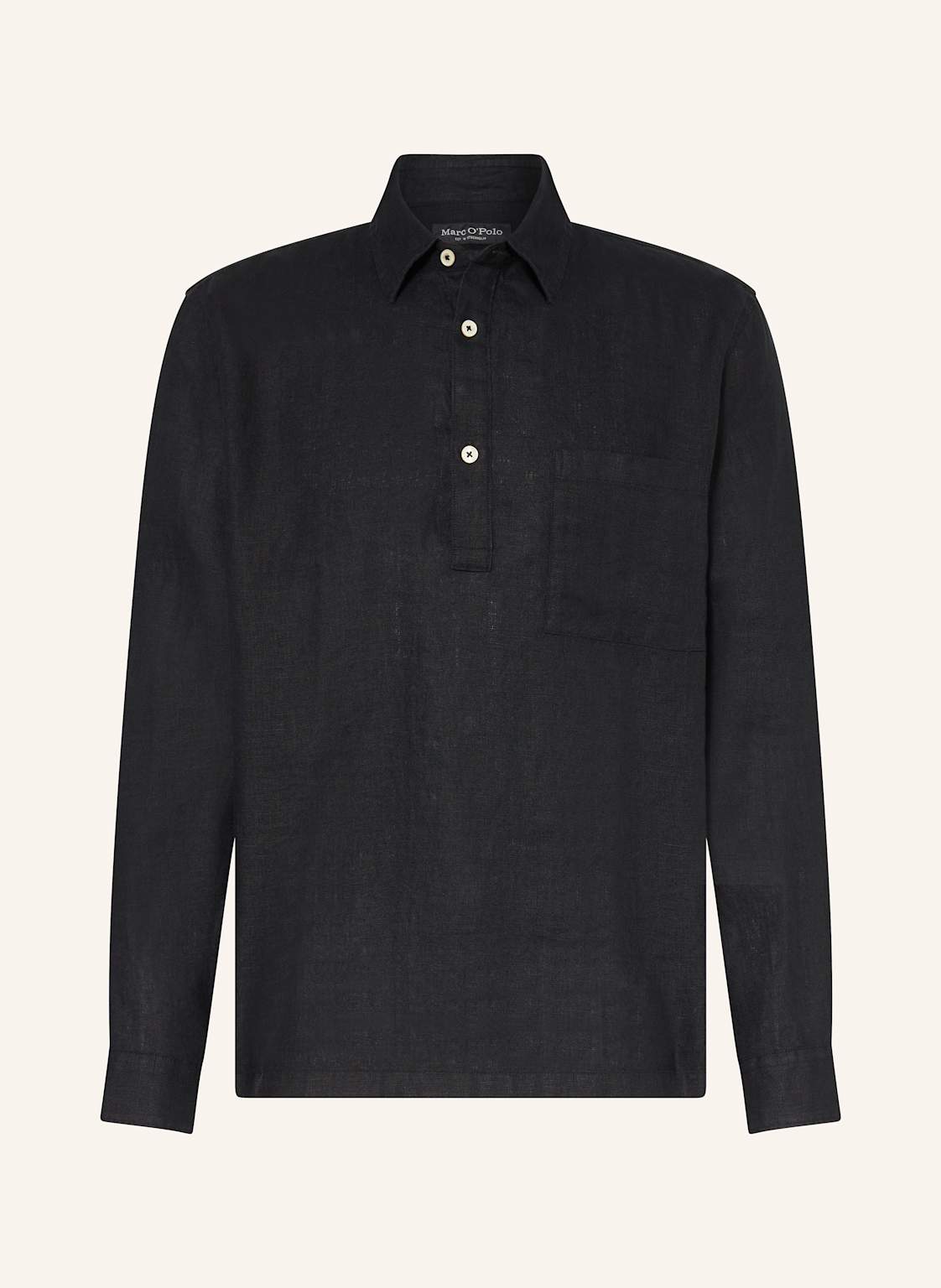 Marc O'polo Leinenhemd Regular Fit schwarz von Marc O'Polo