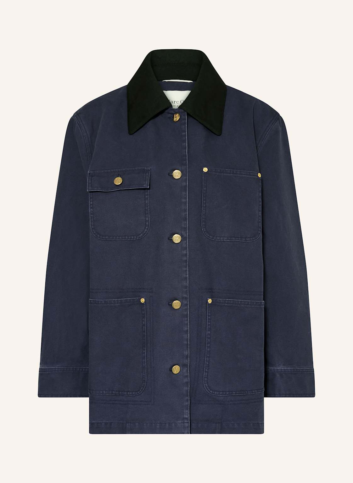 Marc O'polo Overshirt Mit Abnehmbarem Kragen blau von Marc O'Polo