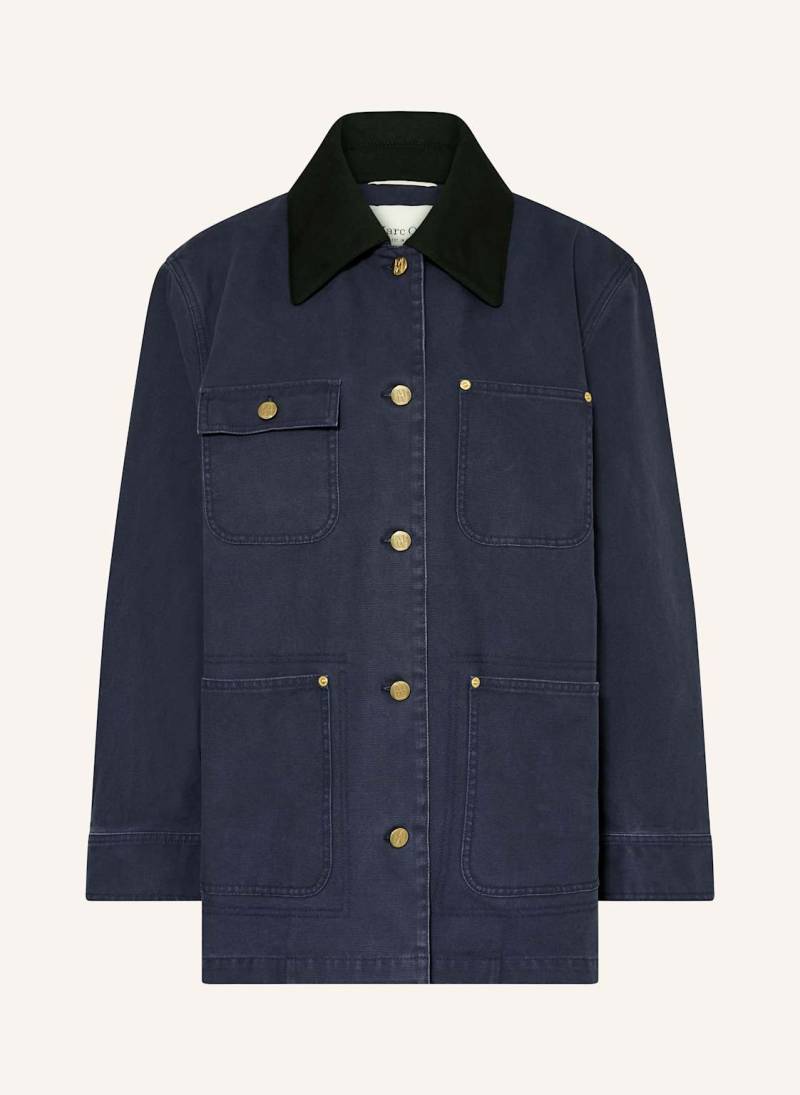 Marc O'polo Overshirt Mit Abnehmbarem Kragen blau von Marc O'Polo