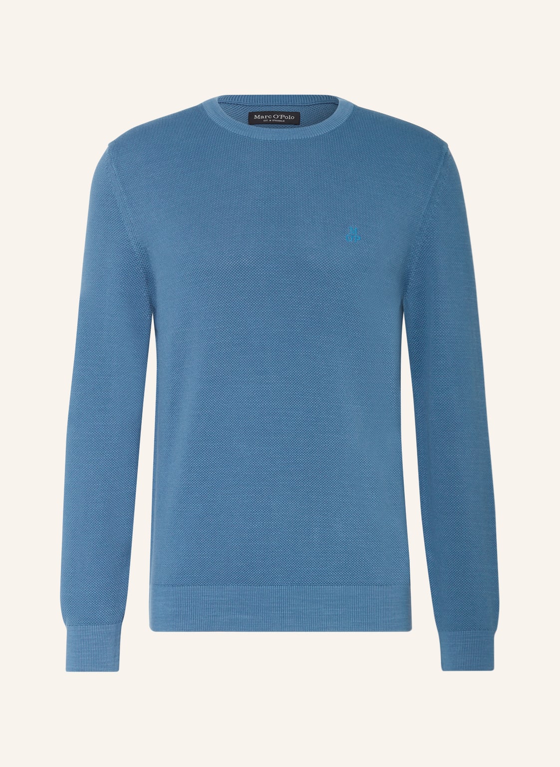 Marc O'polo Piqué-Pullover blau von Marc O'Polo