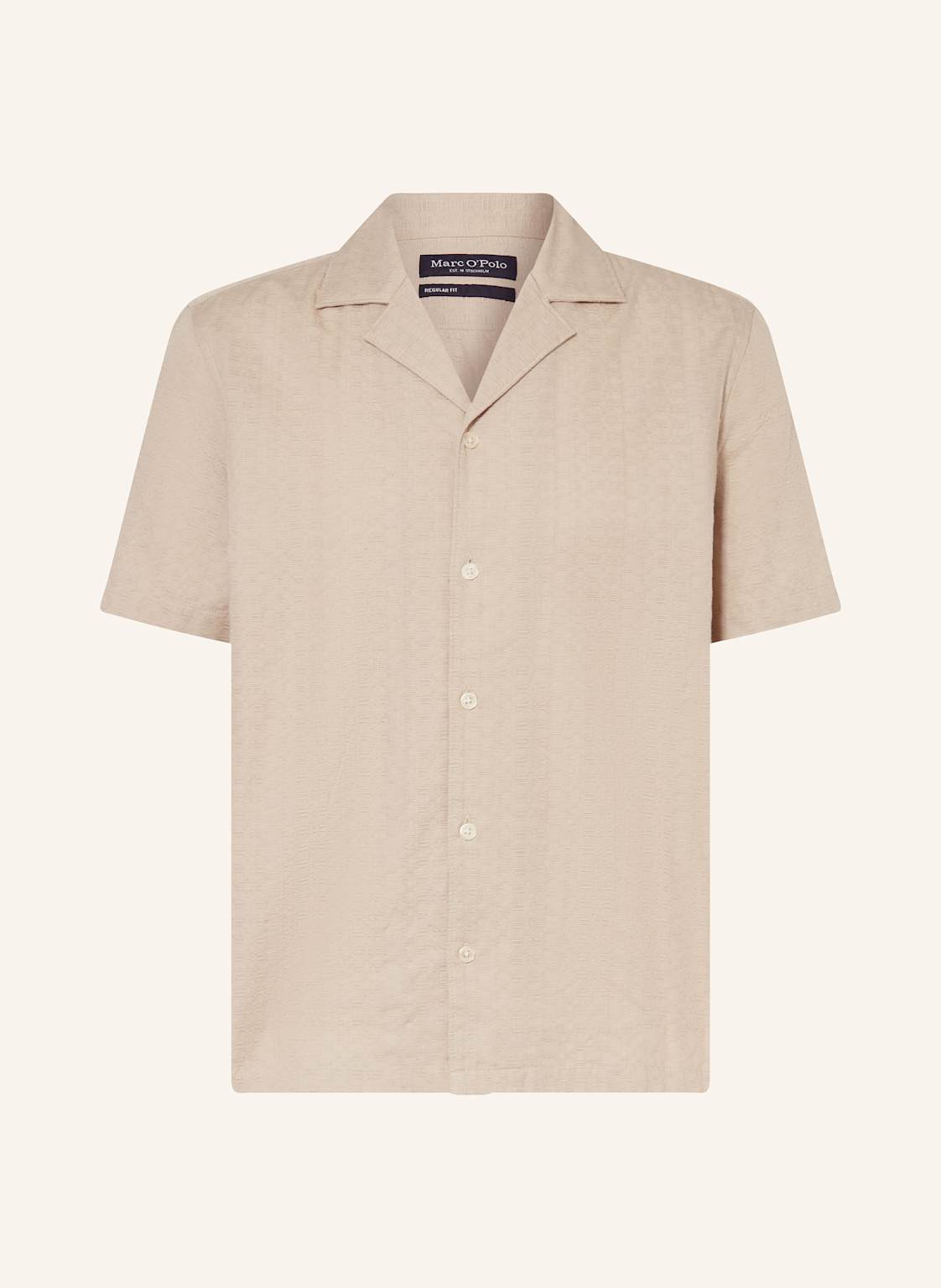 Marc O'polo Resorthemd Regular Fit beige von Marc O'Polo