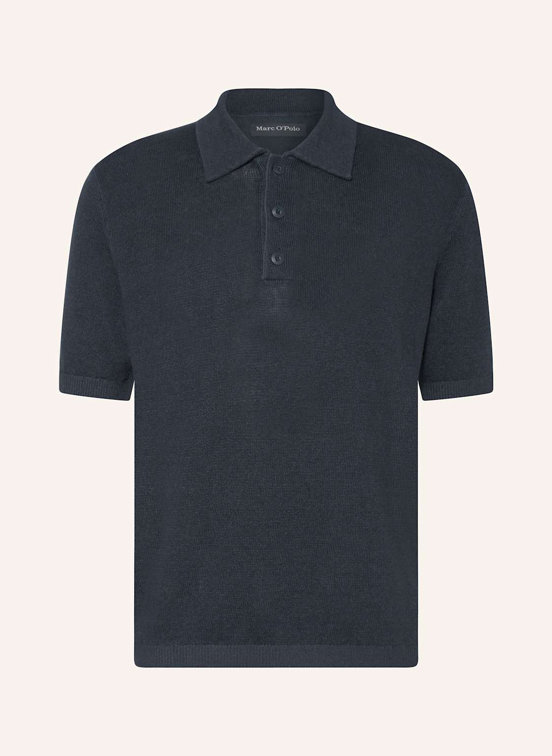 Marc O'polo Strick-Poloshirt Regular Fit blau von Marc O'Polo