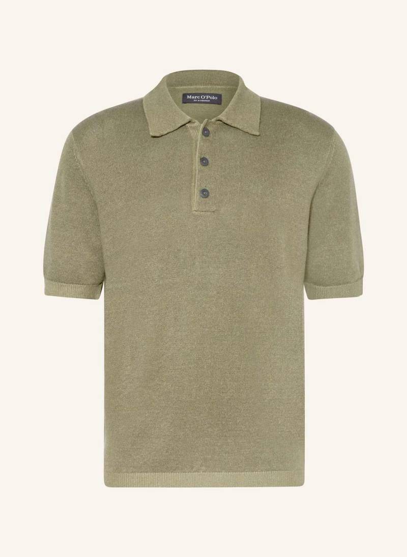 Marc O'polo Strick-Poloshirt Regular Fit gruen von Marc O'Polo