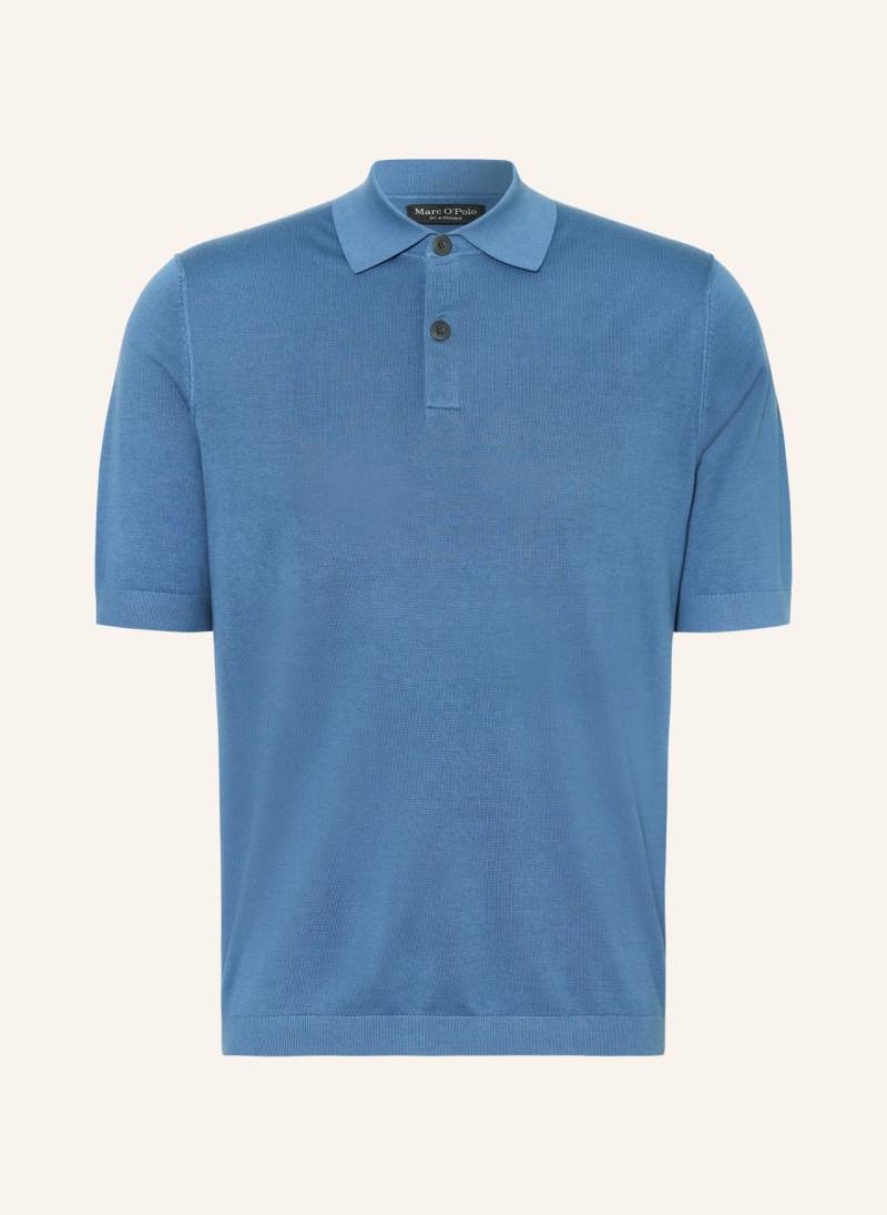 Marc O'polo Strick-Poloshirt blau von Marc O'Polo