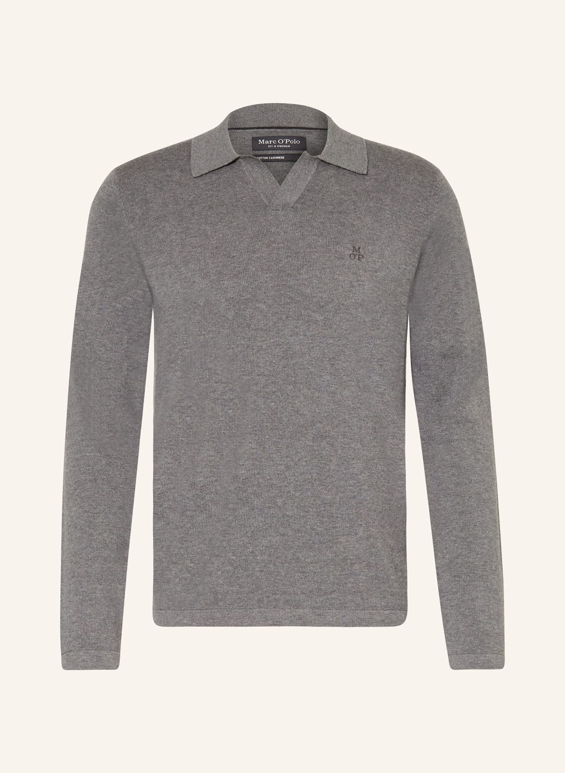 Marc O'polo Strick-Poloshirt grau von Marc O'Polo