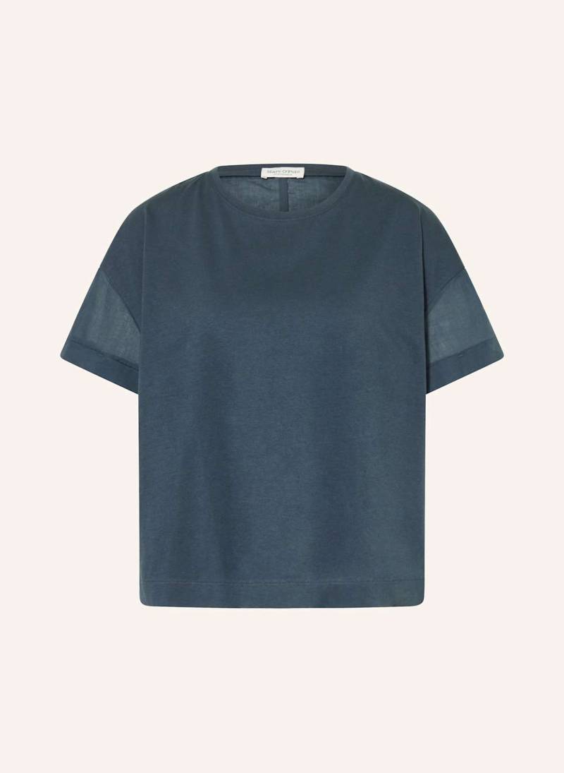 Marc O'polo T-Shirt Im Materialmix blau von Marc O'Polo