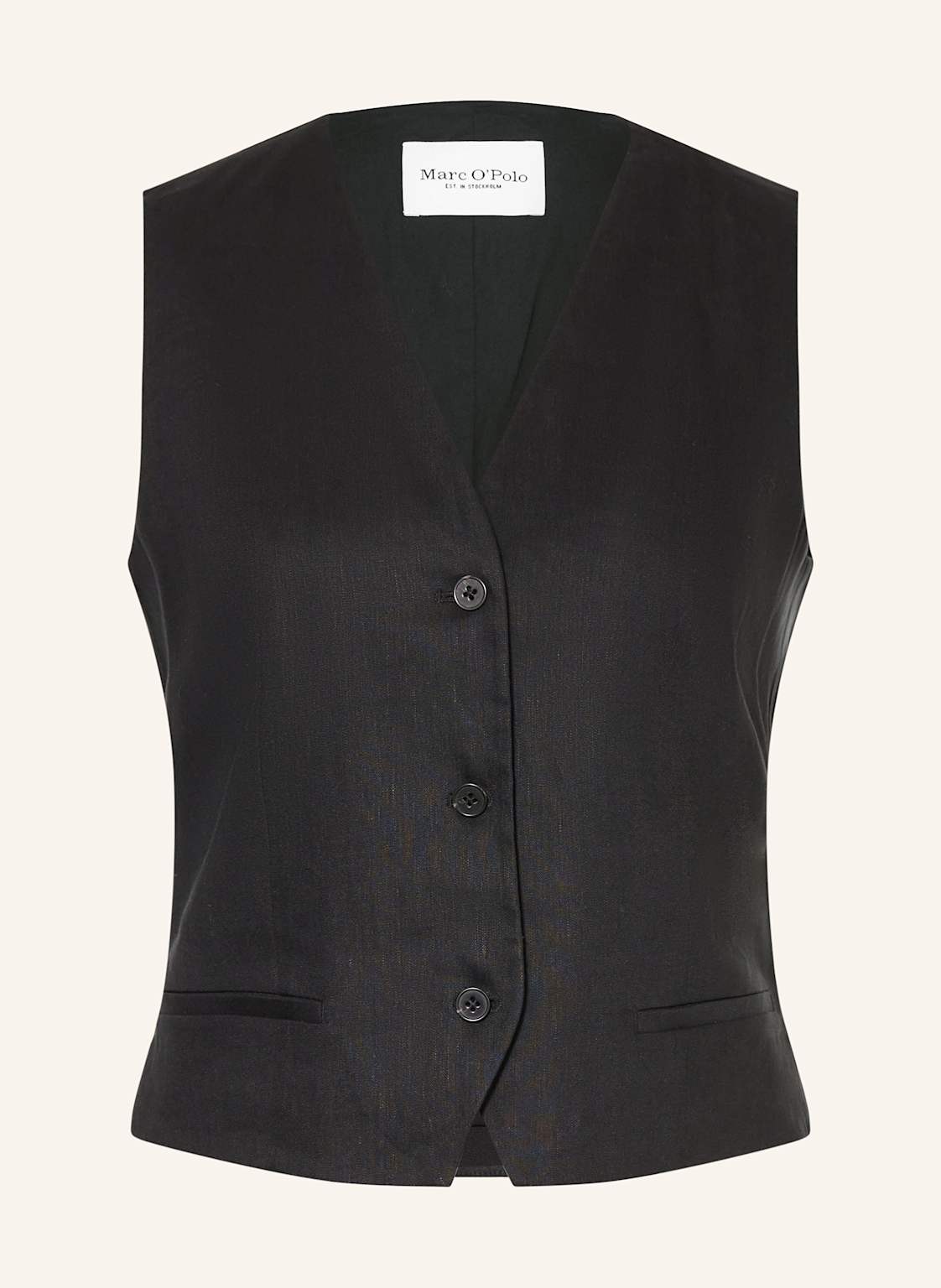 Marc O'polo Weste Mit Leinen schwarz Marc O'polo Weste Mit Leinen schwarz von Marc O'Polo