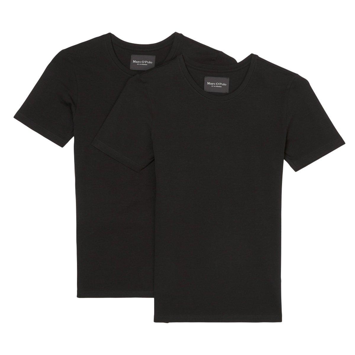 2er Pack Essentials Organic Cotton - Unterhemd Shirt Langarm Herren Schwarz L von Marc O'Polo