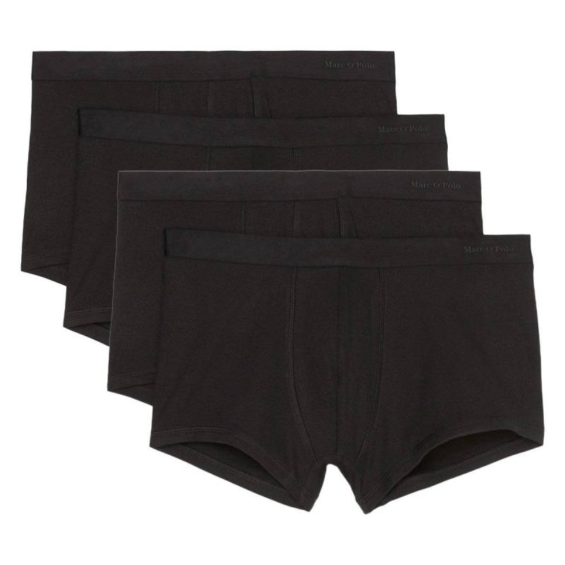 4er Pack Iconic Rib Organic Cotton - Retro Short Pant Herren Schwarz S von Marc O'Polo