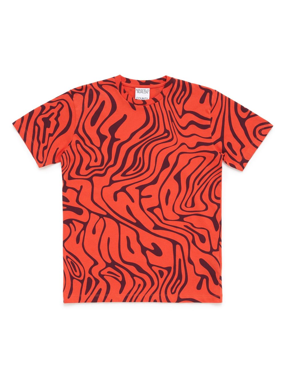 Marcelo Burlon County Of Milan Kids AOP Fluid graphic-print T-shirt - Orange von Marcelo Burlon County Of Milan Kids