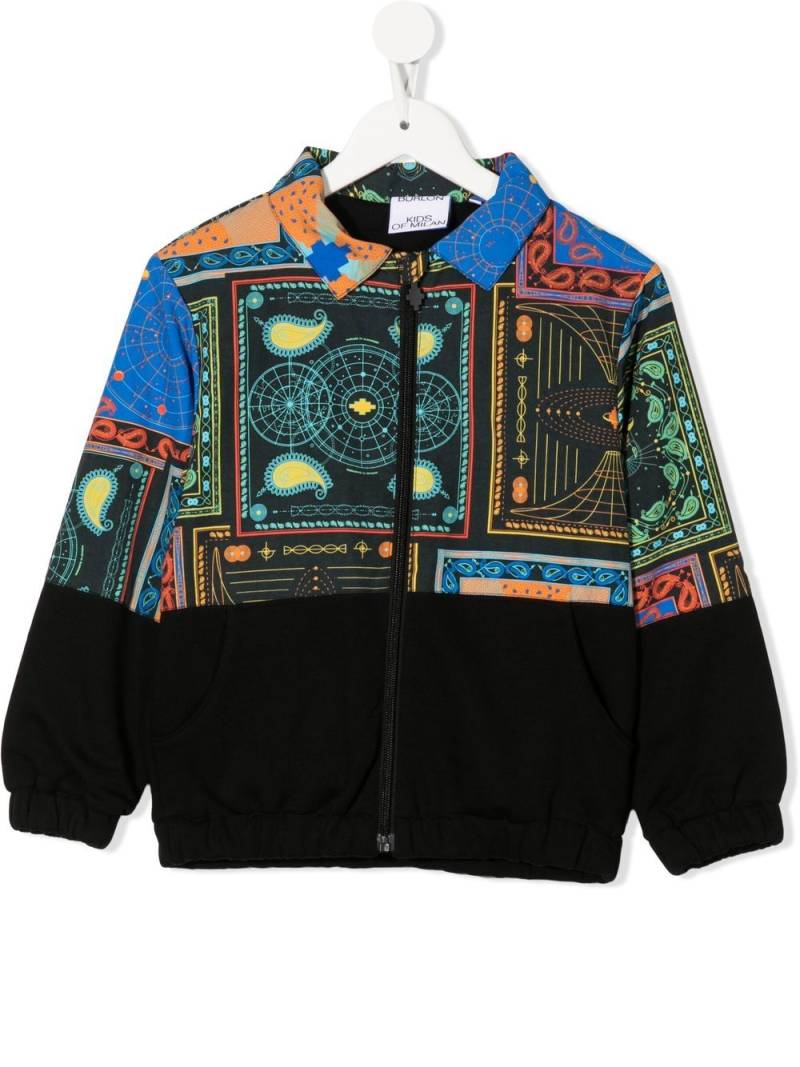 Marcelo Burlon County Of Milan Kids bandana-patchwork shirt jacket - Blue von Marcelo Burlon County Of Milan Kids