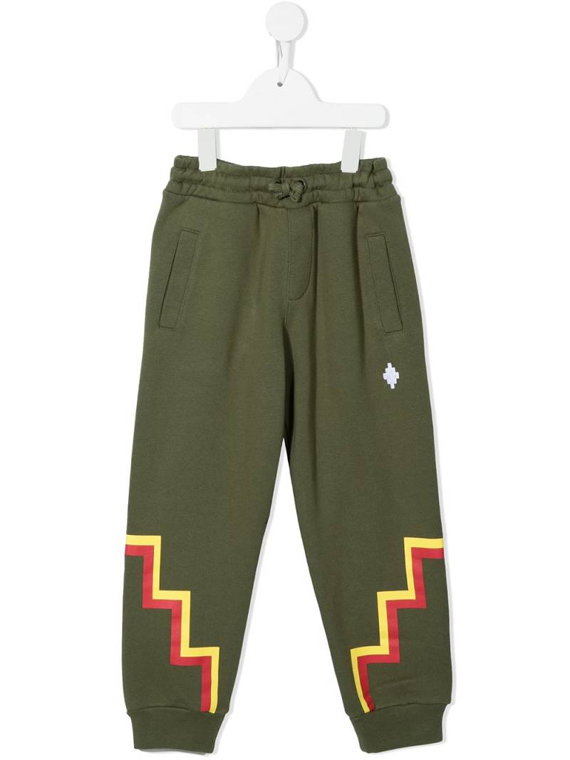 Marcelo Burlon County Of Milan Kids Cross-motif track pants - Green von Marcelo Burlon County Of Milan Kids