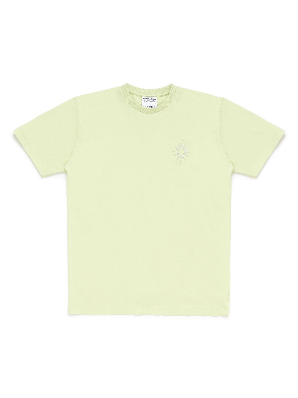 Marcelo Burlon County Of Milan Kids Eclipse logo-embroidered T-shirt - Yellow von Marcelo Burlon County Of Milan Kids