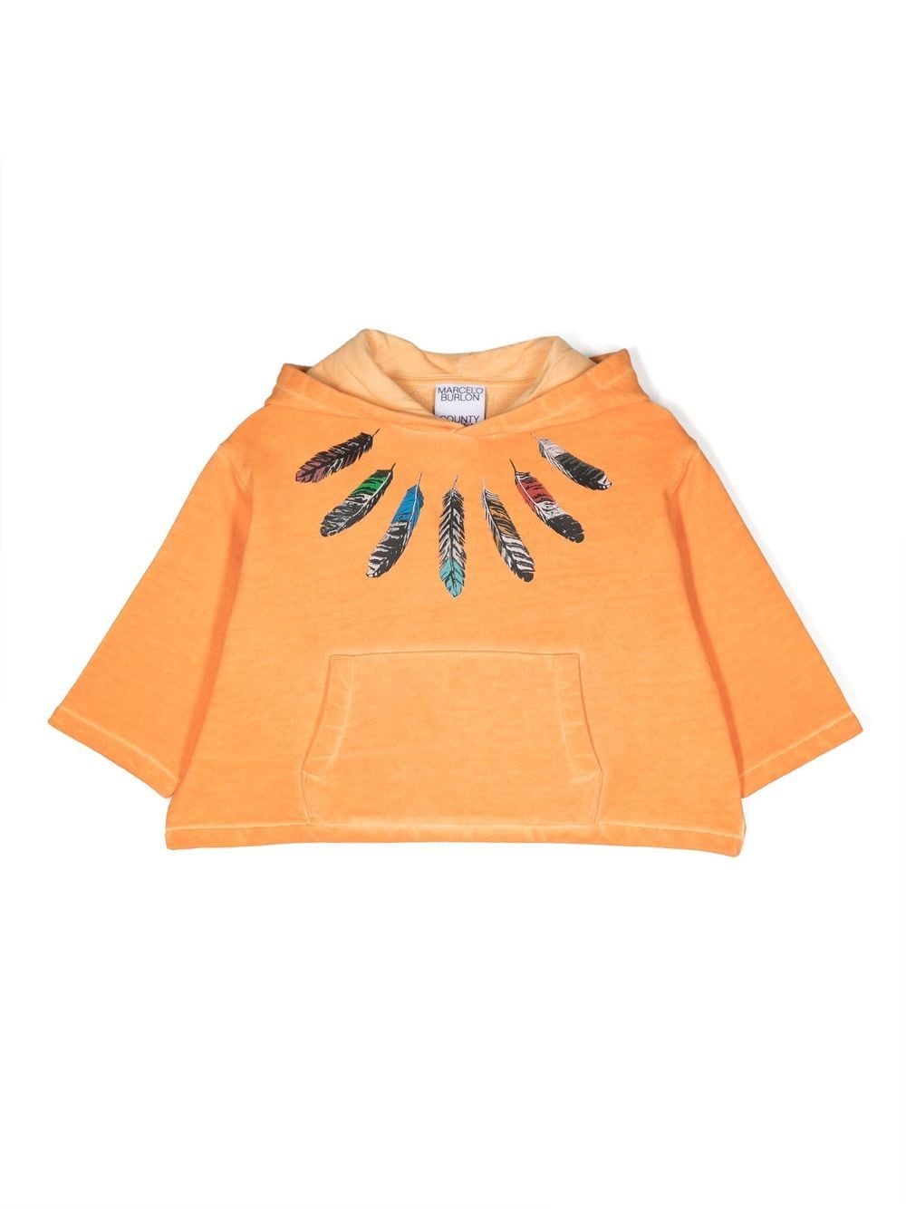 Marcelo Burlon County Of Milan Kids Feather Print hoodie - Orange von Marcelo Burlon County Of Milan Kids