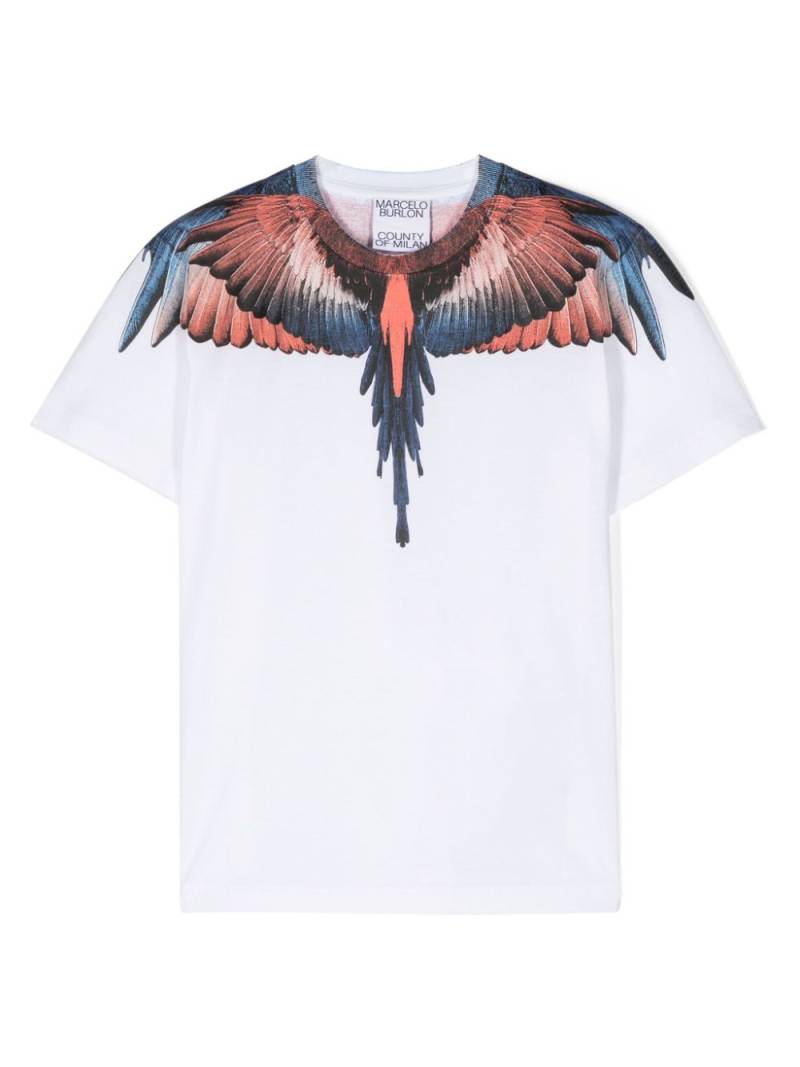 Marcelo Burlon County Of Milan Kids Icon Wings cotton T-shirt - White von Marcelo Burlon County Of Milan Kids