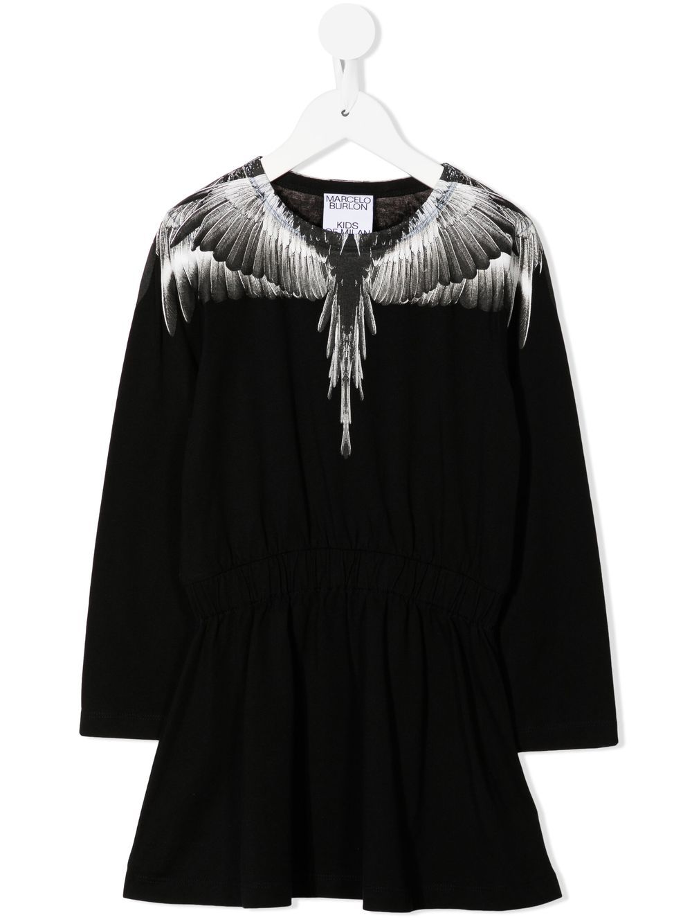 Marcelo Burlon County Of Milan Kids Icon Wings cotton dress - Black von Marcelo Burlon County Of Milan Kids