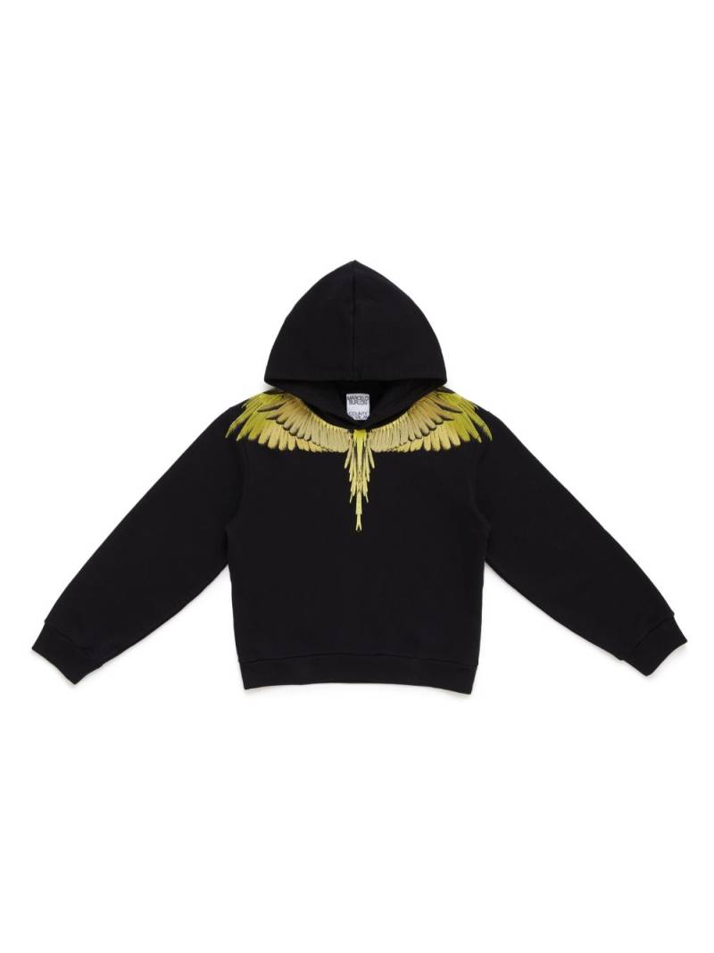 Marcelo Burlon County Of Milan Kids Icon Wings graphic-print hoodie - Black von Marcelo Burlon County Of Milan Kids