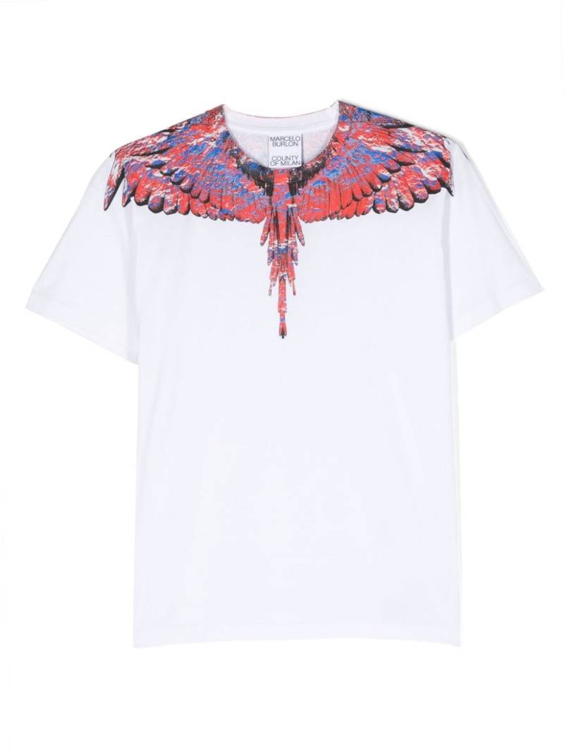 Marcelo Burlon County Of Milan Kids Lunar Wings T-shirt - Black von Marcelo Burlon County Of Milan Kids