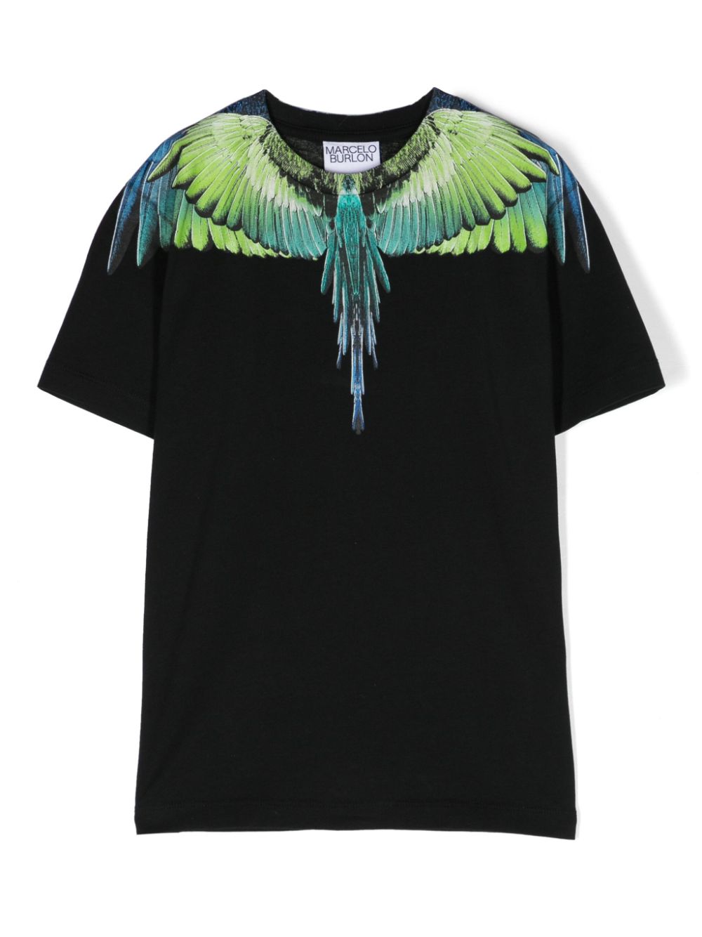 Marcelo Burlon County Of Milan Kids Wings-print organic-cotton T-shirt - Black von Marcelo Burlon County Of Milan Kids