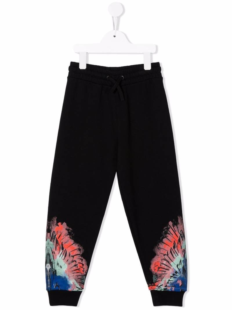 Marcelo Burlon County Of Milan Kids Wings-print track pants - Black von Marcelo Burlon County Of Milan Kids