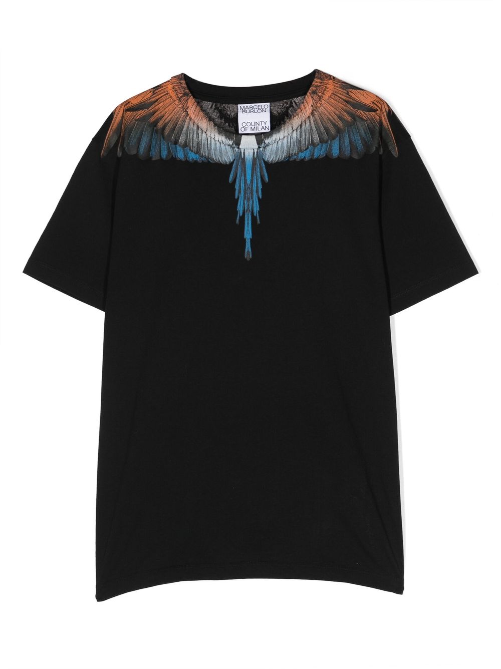 Marcelo Burlon County Of Milan Kids graphic-print cotton T-shirt - Black von Marcelo Burlon County Of Milan Kids