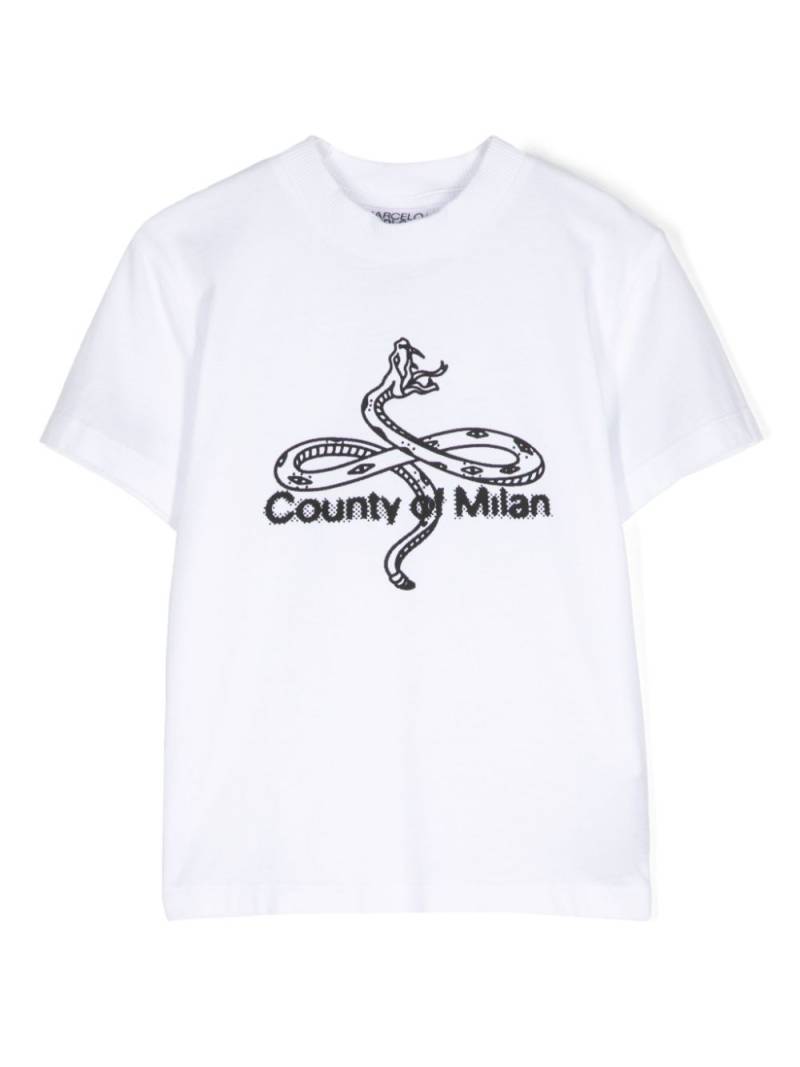 Marcelo Burlon County Of Milan Kids graphic-print cotton T-shirt - White von Marcelo Burlon County Of Milan Kids