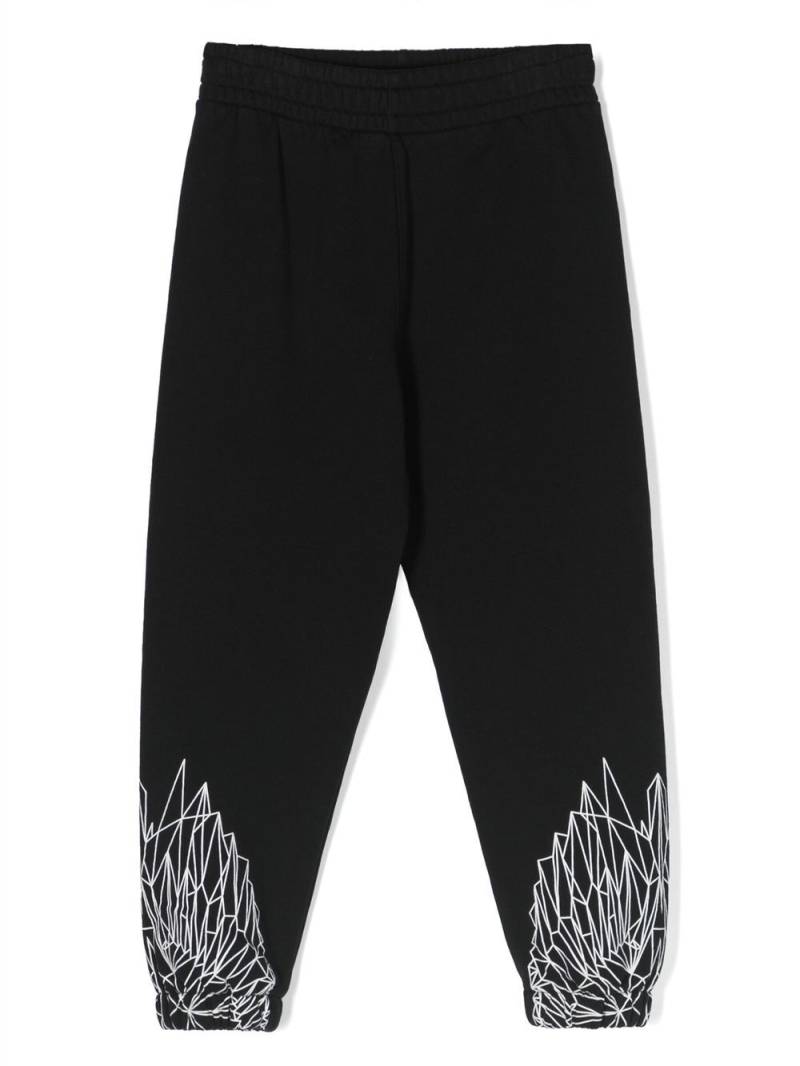 Marcelo Burlon County Of Milan Kids graphic-print track pants - Black von Marcelo Burlon County Of Milan Kids