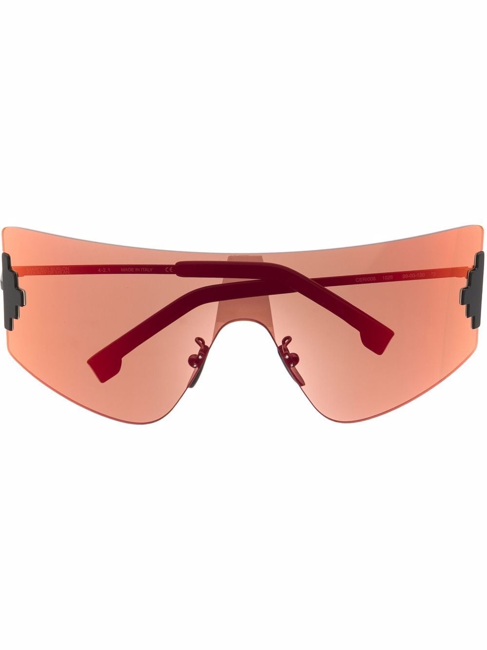 Marcelo Burlon County of Milan Eyewear Bolax shield sunglasses - Red von Marcelo Burlon County of Milan Eyewear