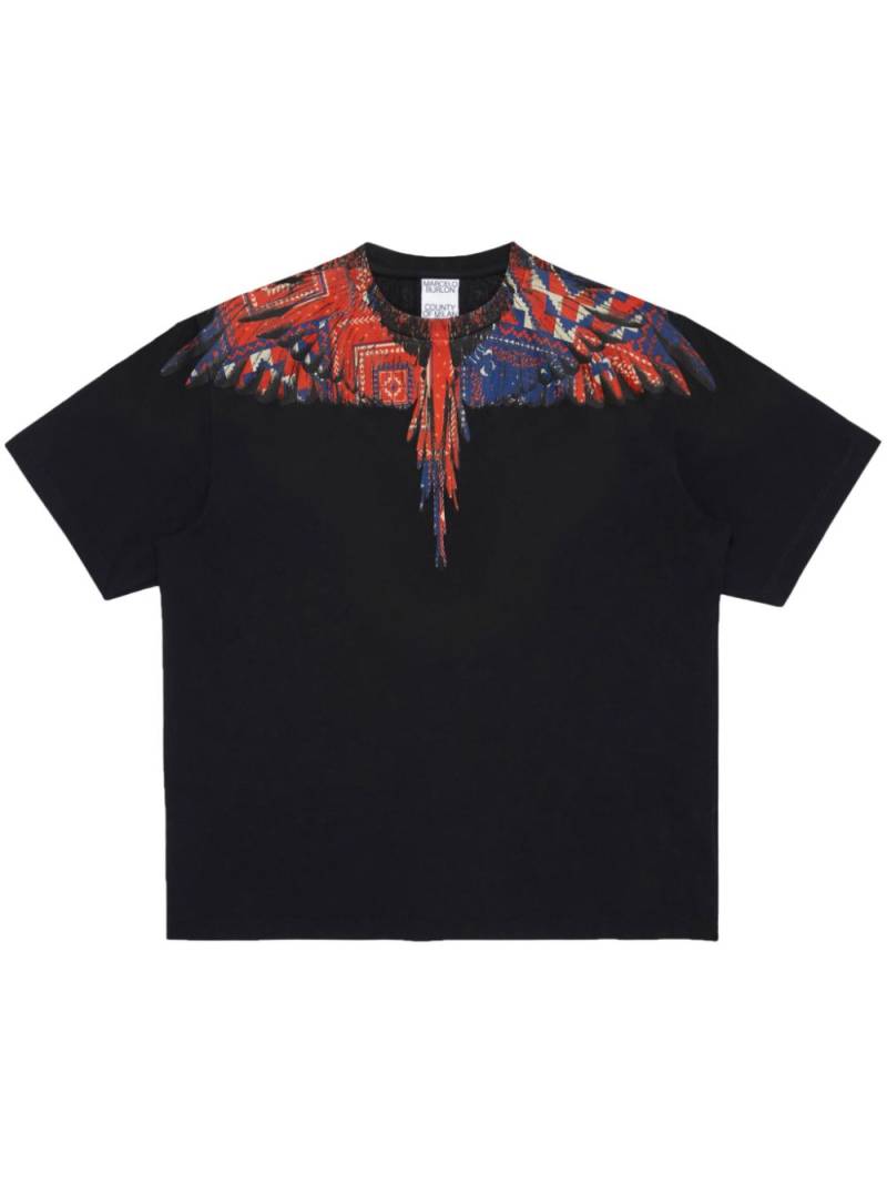 Marcelo Burlon County of Milan Bandana Wings cotton T-shirt - Black von Marcelo Burlon County of Milan