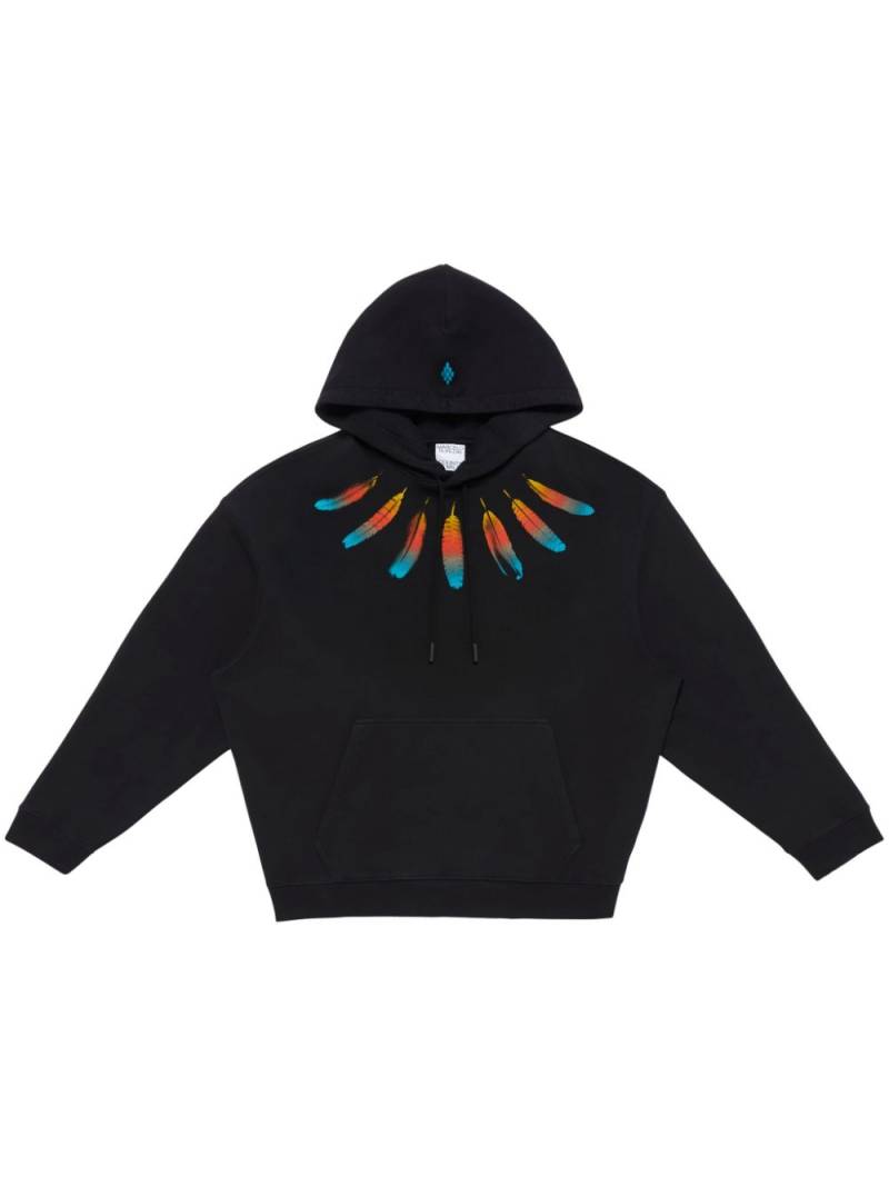 Marcelo Burlon County of Milan Collar Feathers long-sleeve hoodie - Black von Marcelo Burlon County of Milan