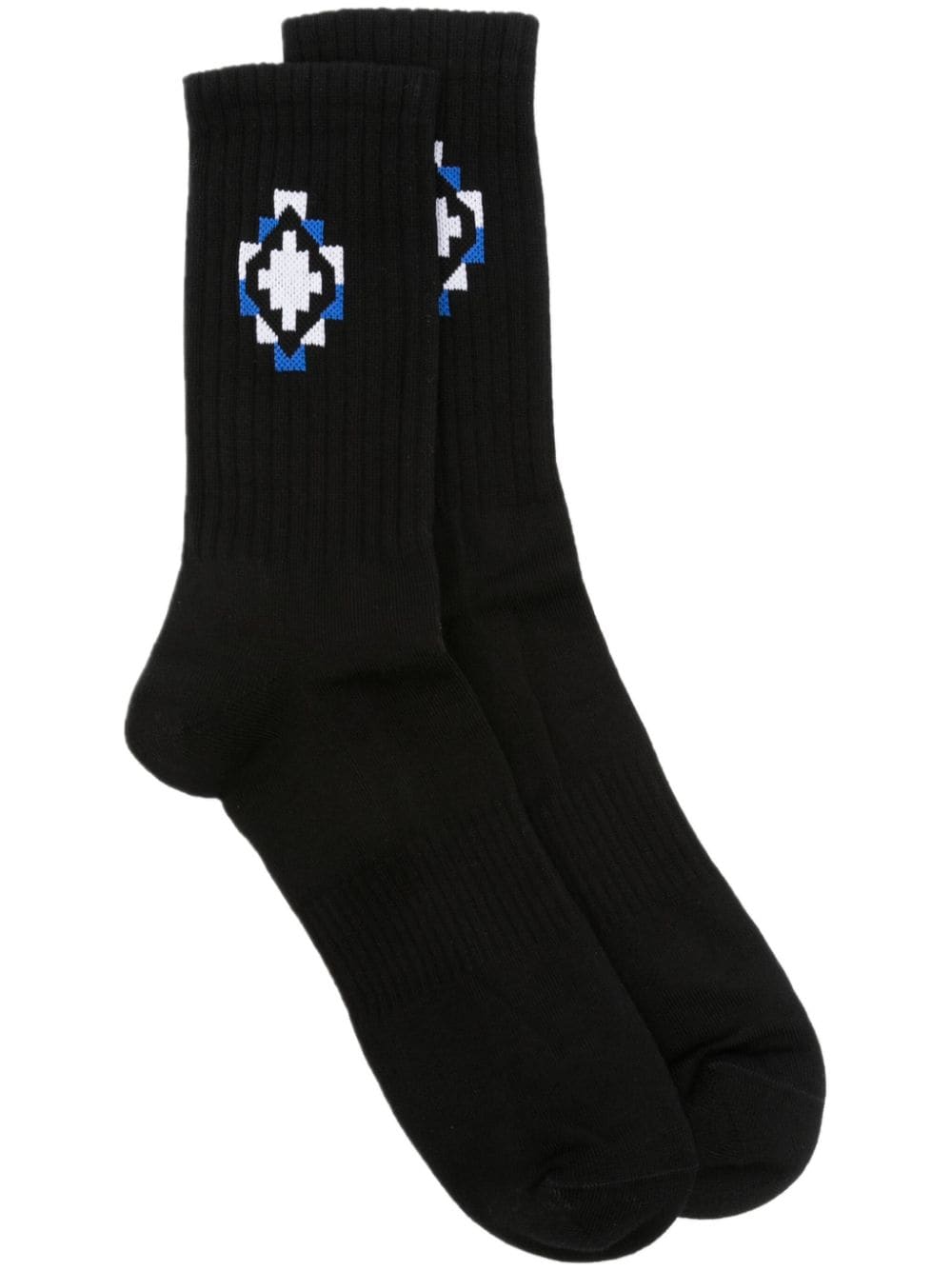 Marcelo Burlon County of Milan Cross-jacquard ankle-length socks - Black von Marcelo Burlon County of Milan