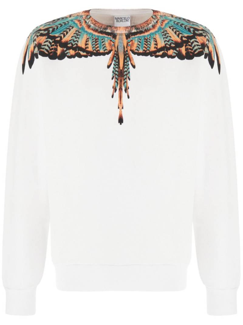 Marcelo Burlon County of Milan Grizzly Wings sweater - White von Marcelo Burlon County of Milan