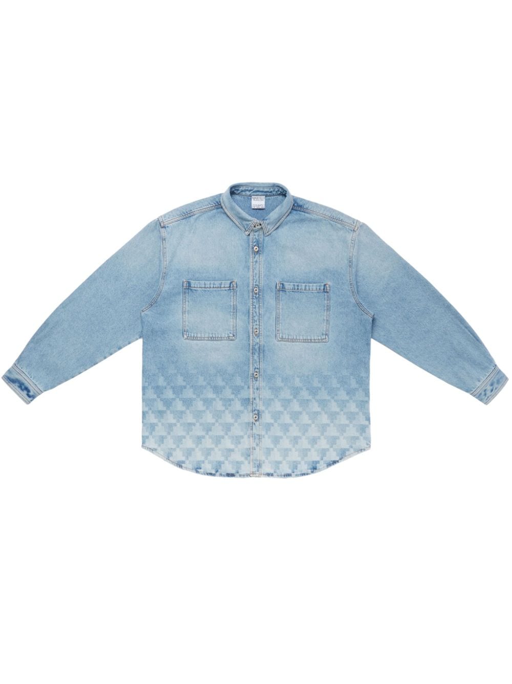 Marcelo Burlon County of Milan Laser Cross denim overshirt - Blue von Marcelo Burlon County of Milan