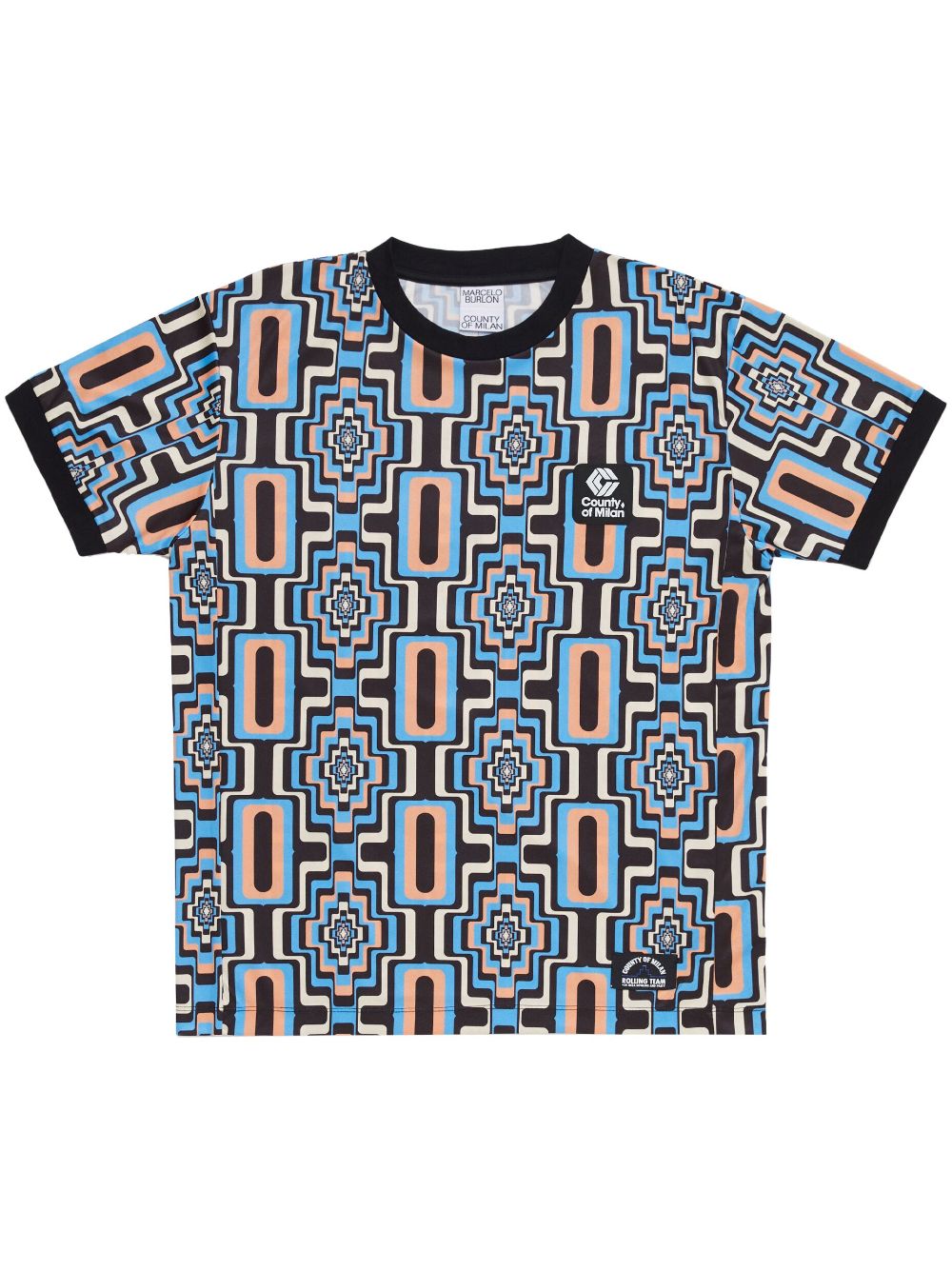 Marcelo Burlon County of Milan Optical short-sleeve T-shirt - Blue von Marcelo Burlon County of Milan