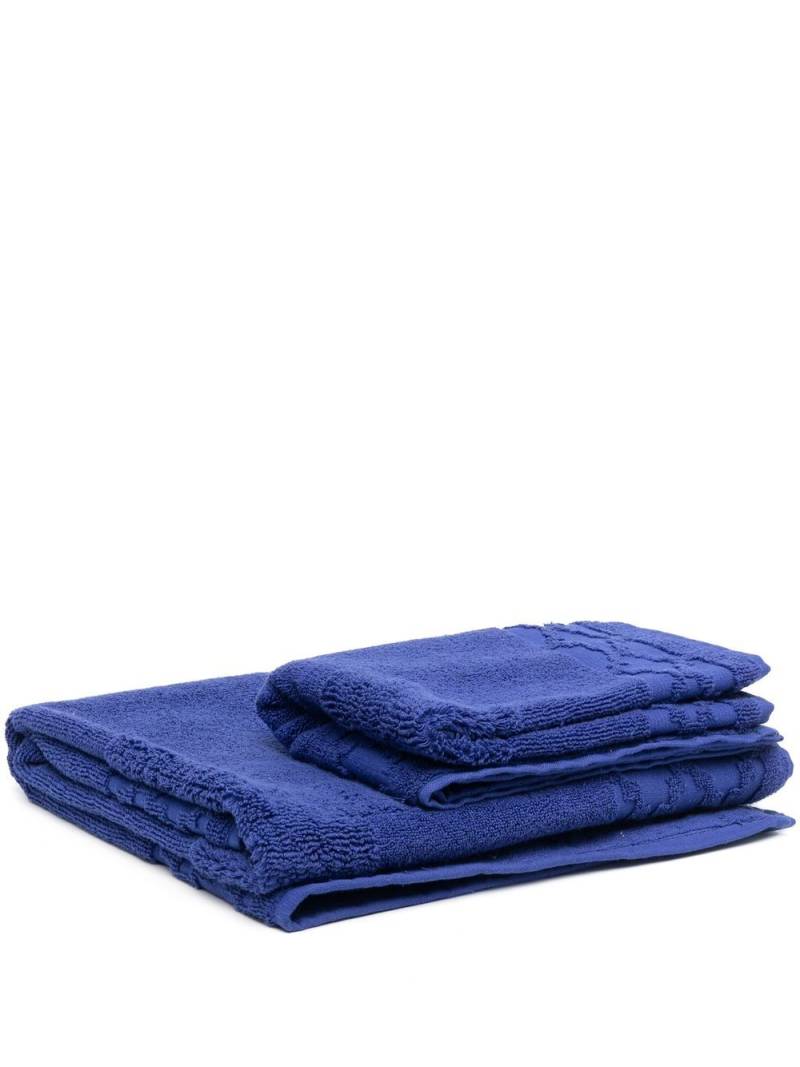 Marcelo Burlon County of Milan abstract-pattern towel set - Blue von Marcelo Burlon County of Milan