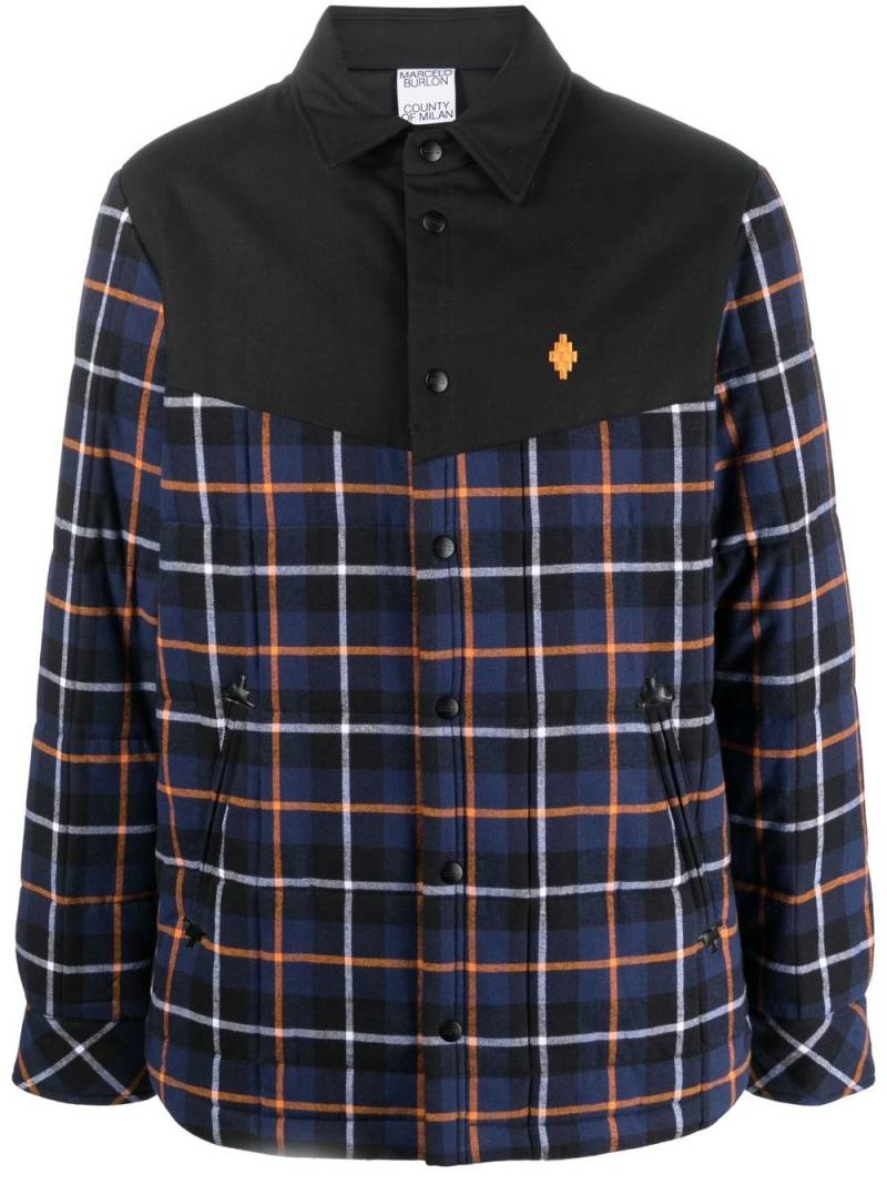 Marcelo Burlon County of Milan checked long-sleeve jacket - Blue von Marcelo Burlon County of Milan