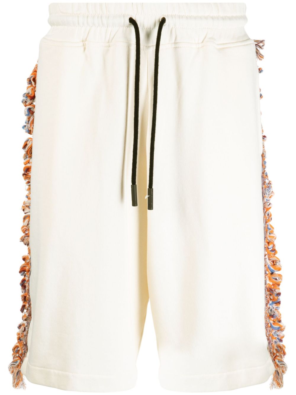 Marcelo Burlon County of Milan frayed-detailing cotton shorts - White von Marcelo Burlon County of Milan