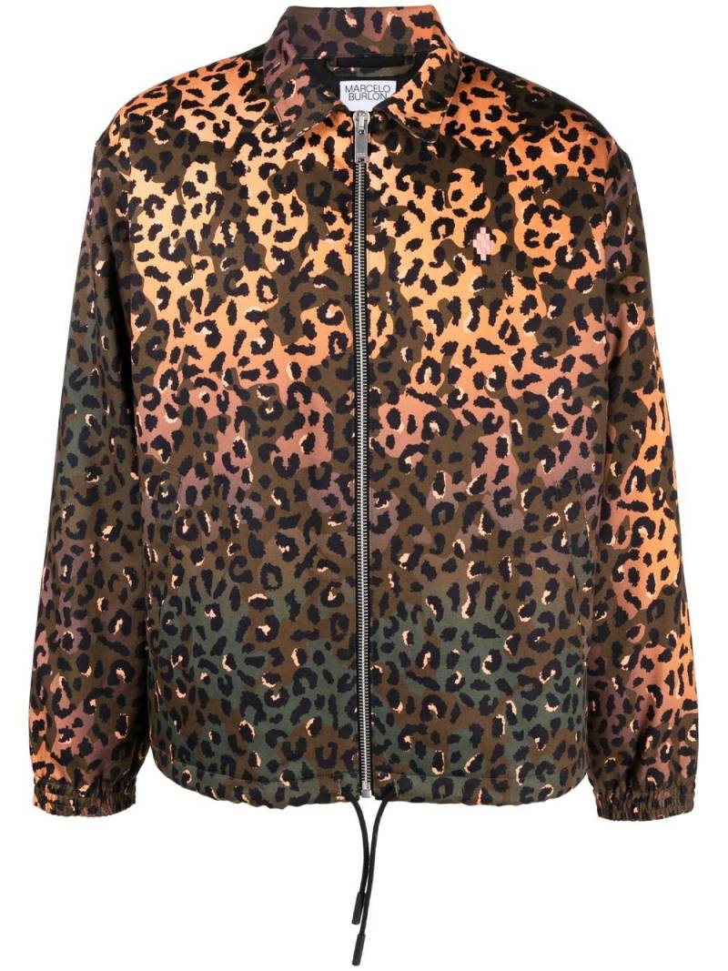 Marcelo Burlon County of Milan graphic-print zip-fastening jacket - Brown von Marcelo Burlon County of Milan