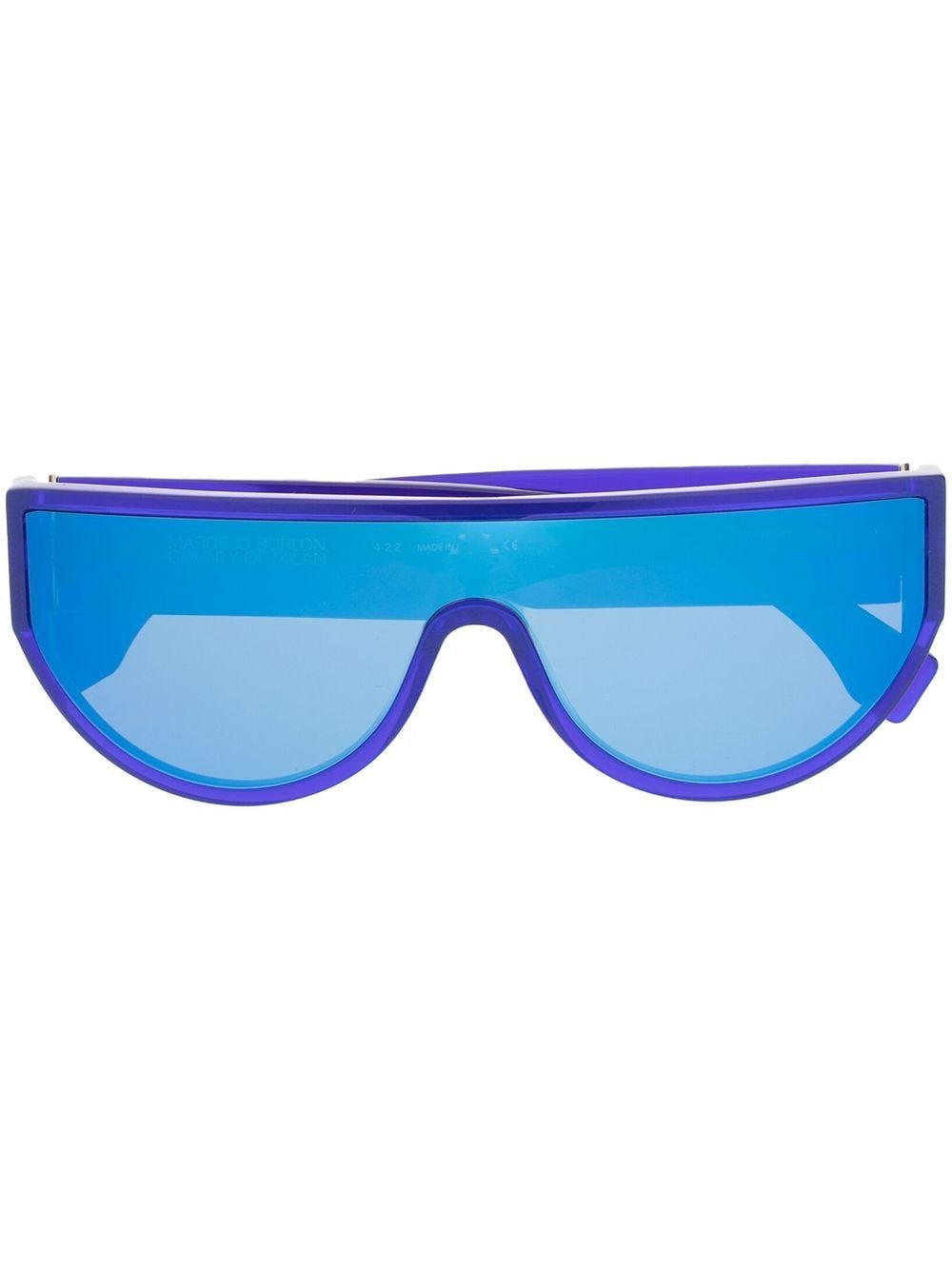 Marcelo Burlon County of Milan Eyewear oversized frame mirrored sunglasses - Blue von Marcelo Burlon County of Milan Eyewear