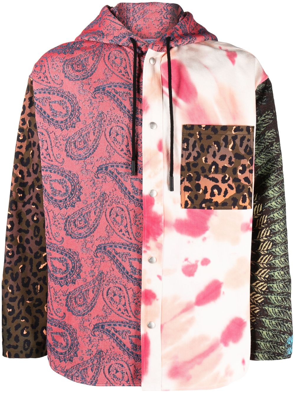 Marcelo Burlon County of Milan patchwork hooded jacket - Pink von Marcelo Burlon County of Milan