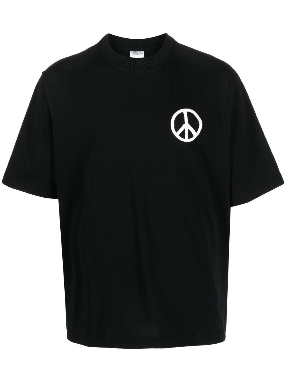 Marcelo Burlon County of Milan peace-logo short-sleeve T-shirt - Black von Marcelo Burlon County of Milan