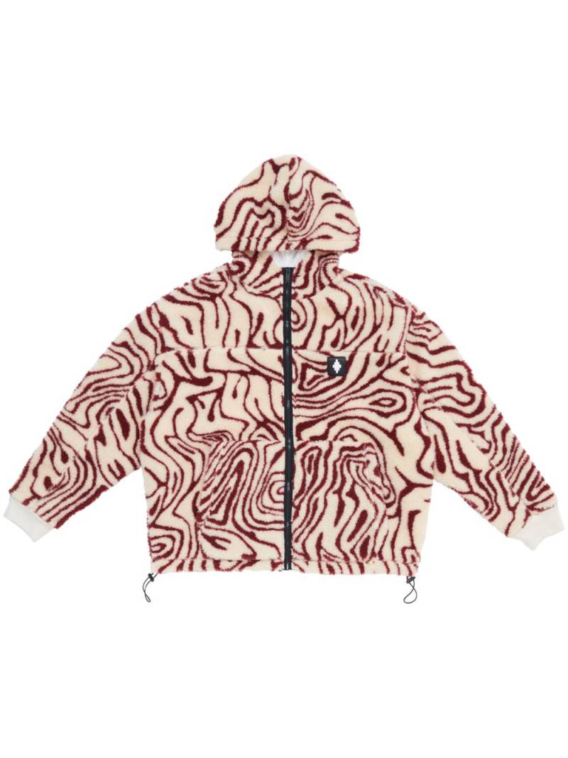 Marcelo Burlon County of Milan printed fleece jacket - Neutrals von Marcelo Burlon County of Milan