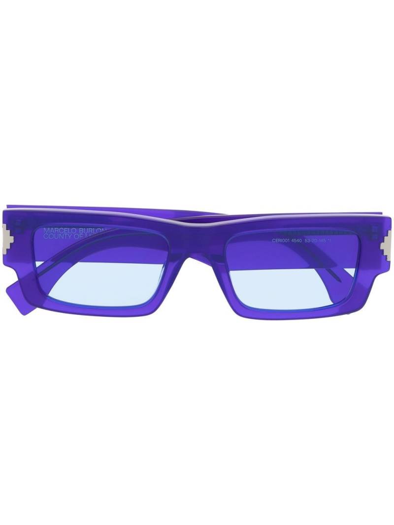 Marcelo Burlon County of Milan Eyewear square-frame transparent sunglasses - Blue von Marcelo Burlon County of Milan Eyewear