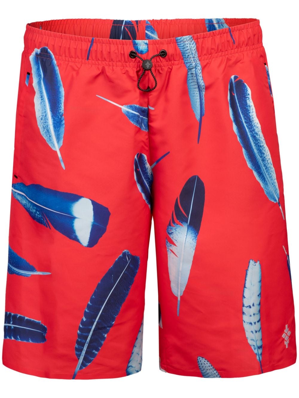 Marcelo Burlon County of Milan x Arena Feathers-print swim shorts - Red von Marcelo Burlon County of Milan