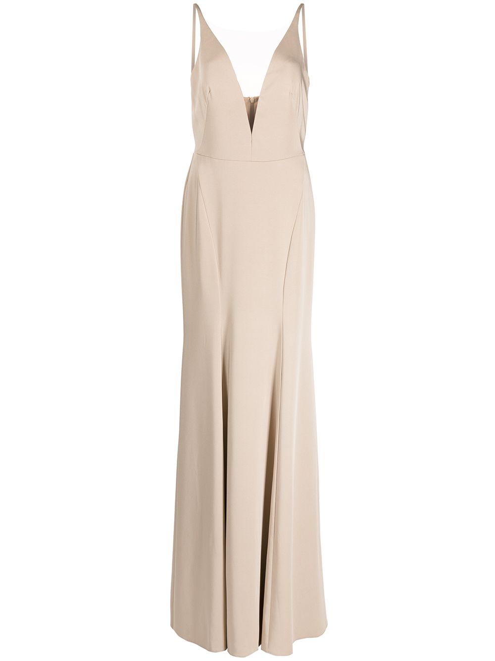 Marchesa Notte Bridesmaids Crema plunge-neck gown - Neutrals von Marchesa Notte Bridesmaids