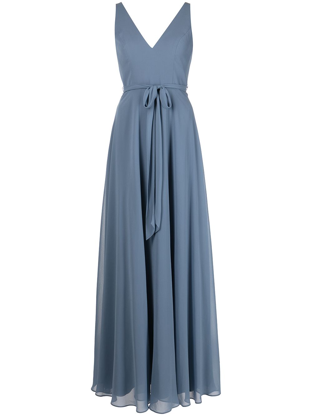 Marchesa Notte Bridesmaids V-neck sash belt sleeveless gown - Blue von Marchesa Notte Bridesmaids