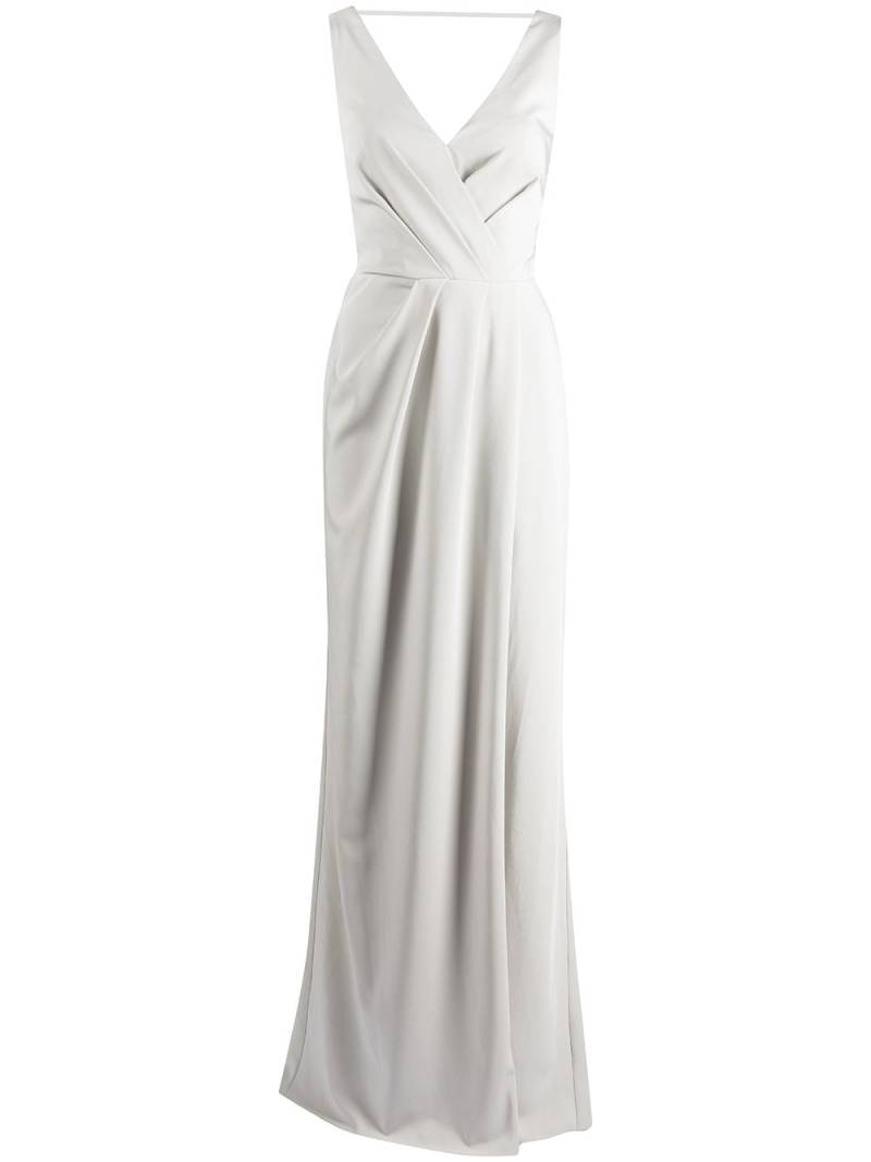 Marchesa Notte Bridesmaids cowl-detail floor-length gown - Grey von Marchesa Notte Bridesmaids