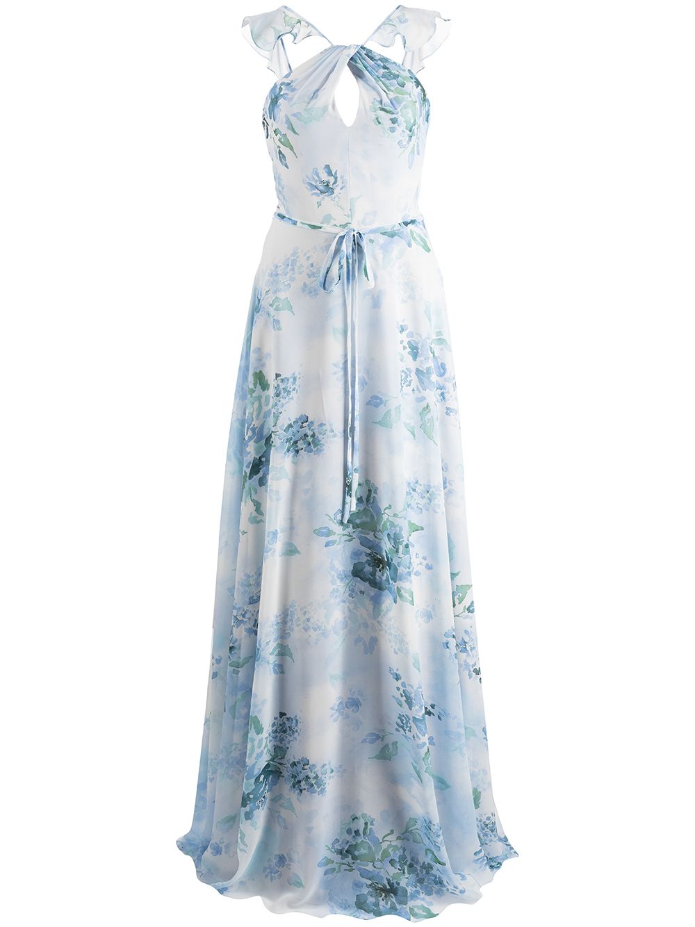 Marchesa Notte Bridesmaids floral-print cut-out gown - Blue von Marchesa Notte Bridesmaids