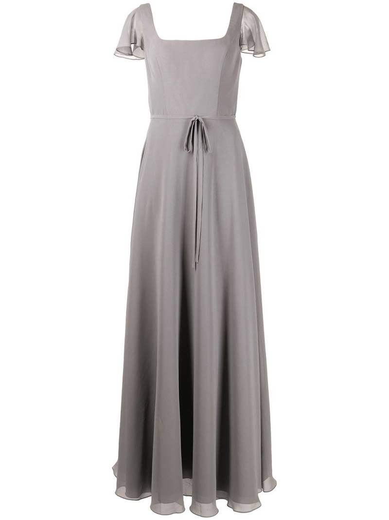 Marchesa Notte Bridesmaids flutter-sleeve bridesmaid gown - Grey von Marchesa Notte Bridesmaids