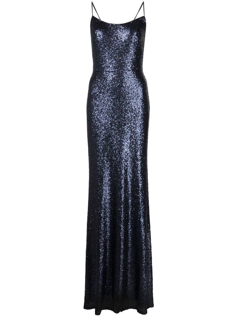 Marchesa Notte Bridesmaids slim-cut sequined gown - Blue von Marchesa Notte Bridesmaids